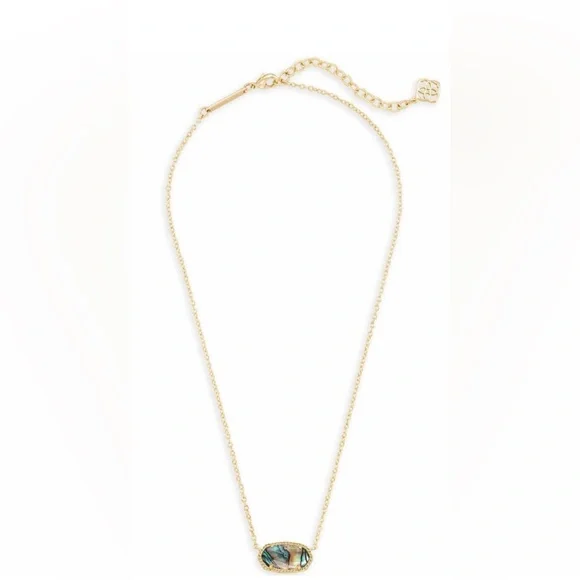 Kendra Scott Elisa Gold Necklace in Abalone Shell - Picture 5 of 5